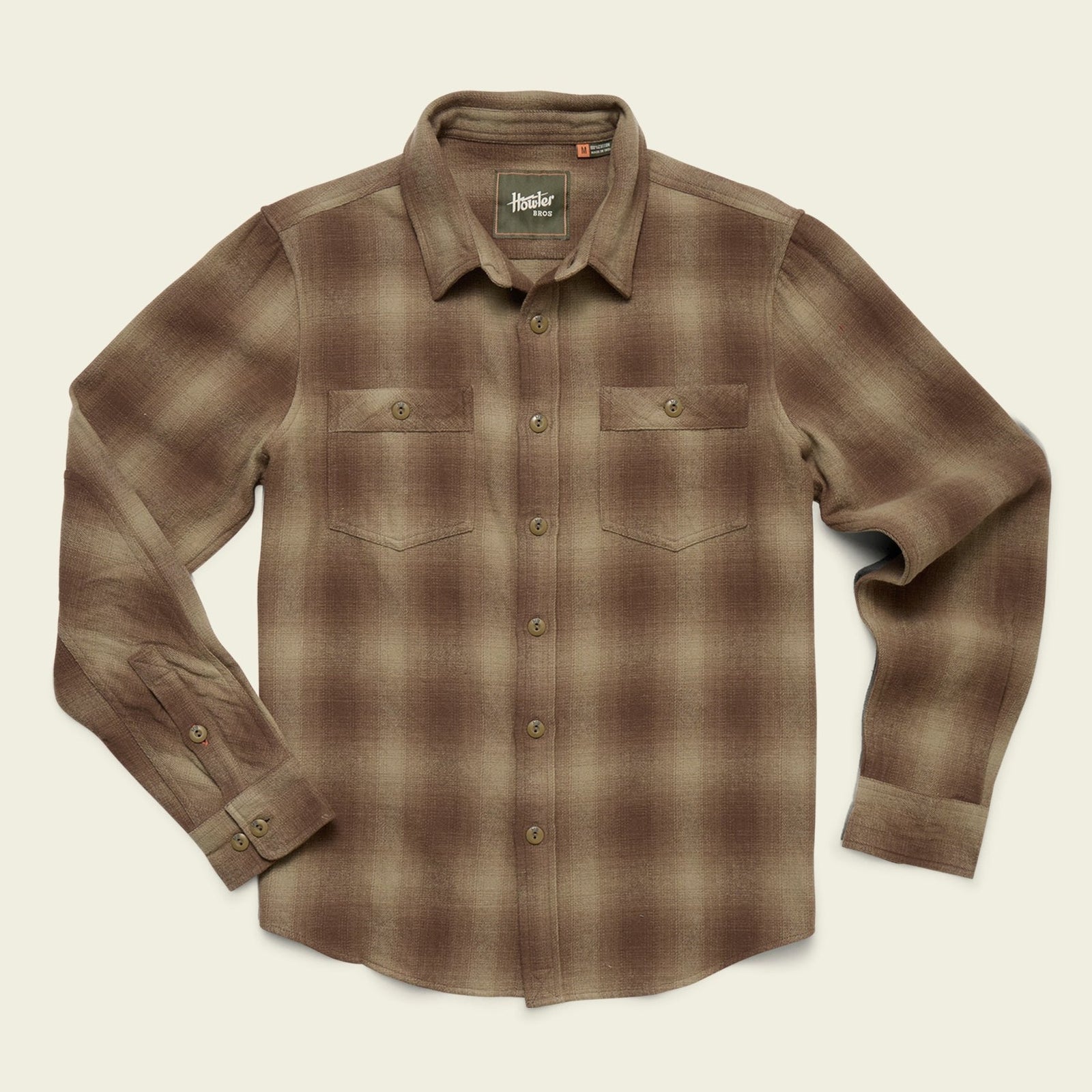 Roper's Clothing Blanket Flannel Shirt in Emmett Plaid: Aloe, front view