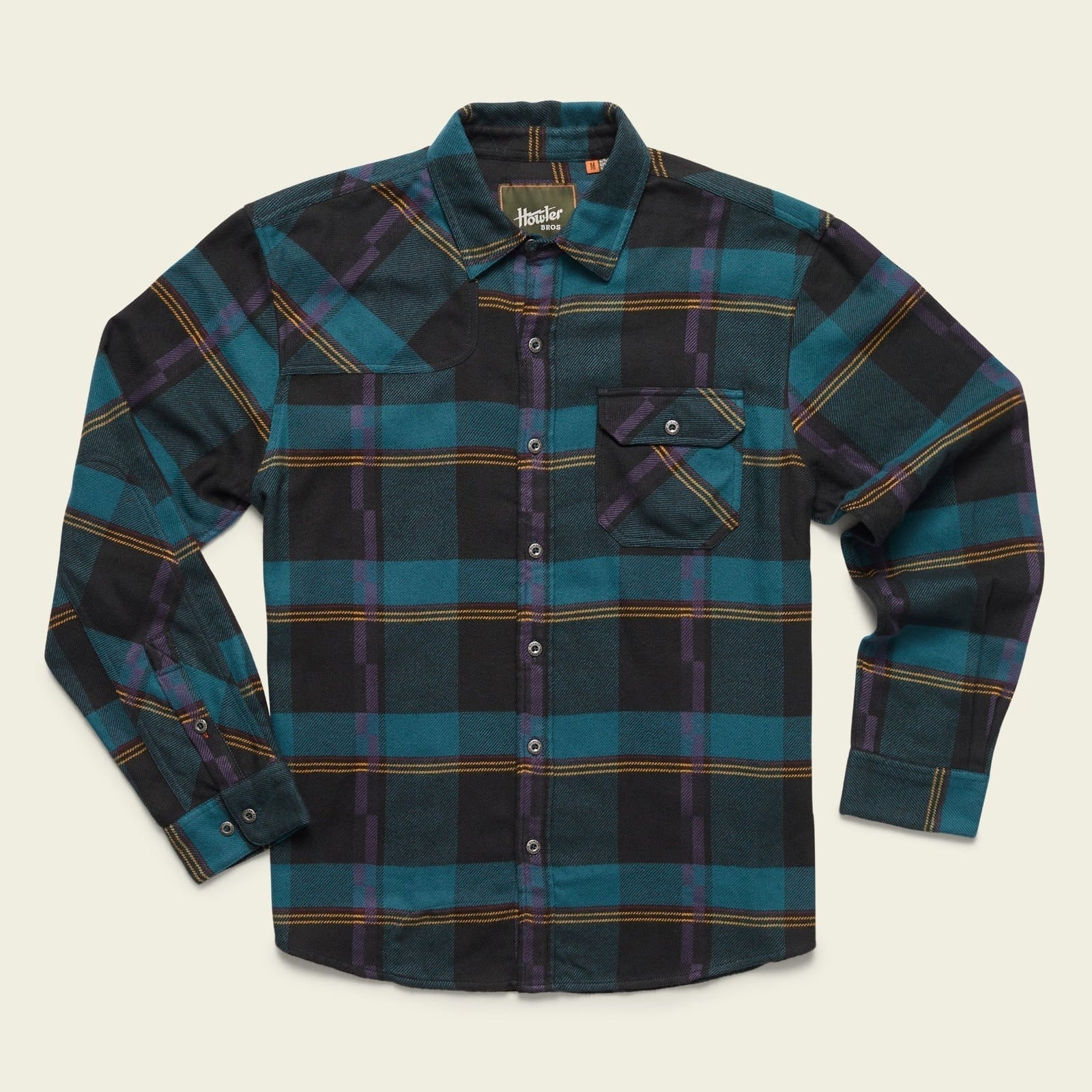 Roper's Clothing Heavyweight Western Flannel in Backdrop Plaid: Phantom Blue, front view