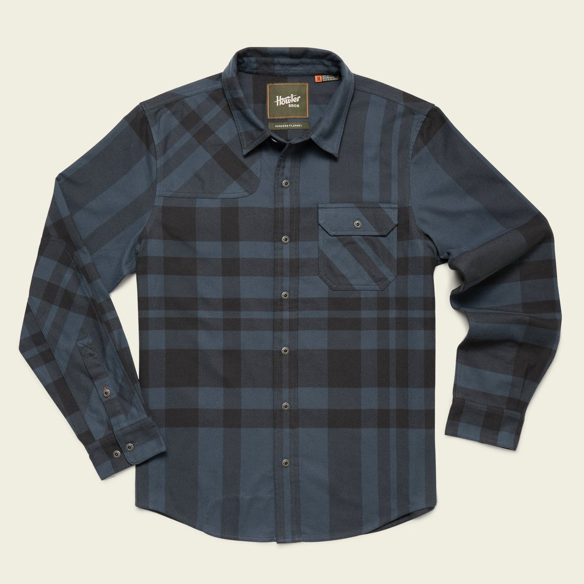 Roper's Clothing Heavyweight Western Flannel in Mega Plaid: Petrol, front view