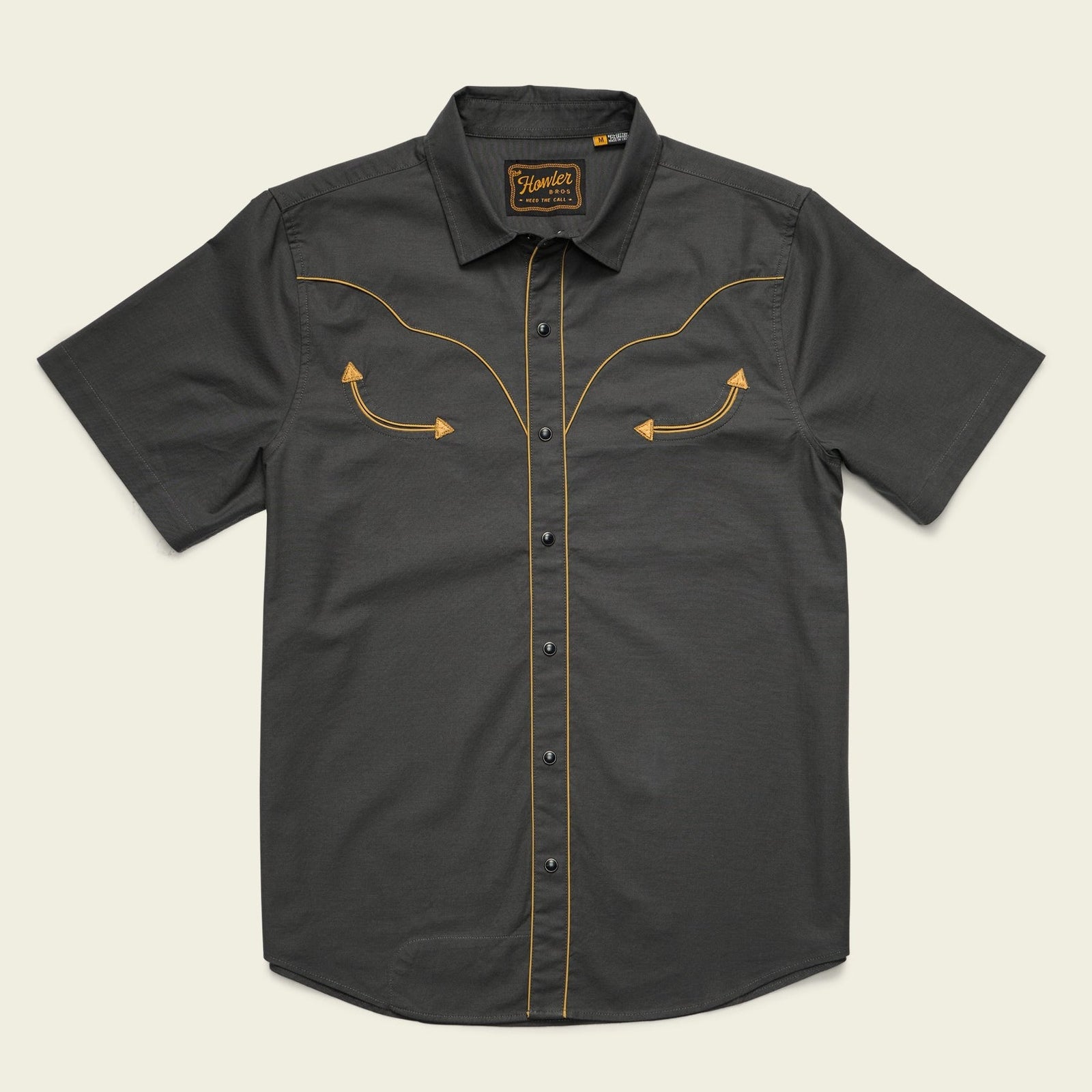 Roper's Clothing Rodeo Pearl Snap Shirt in Antique Black, front view