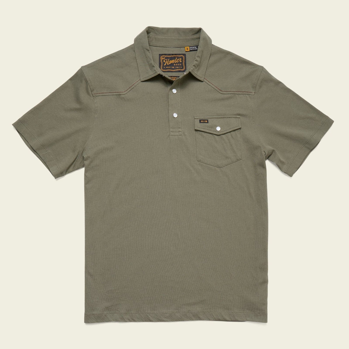 Roper's Clothing Western Yoke Polo in Cadet, front view