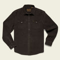 Roper's Clothing solid corduroy snap shirt in Antique Black, front view