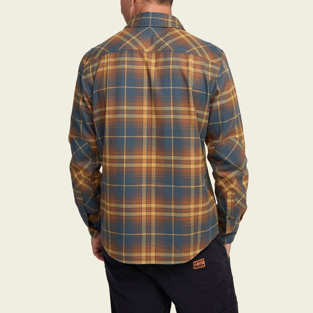 Roper's Clothing plaid flannel shirt in Kempton Plaid: Stargazer, fabric close-up