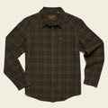 Roper's Clothing plaid flannel shirt in Cohen Plaid: Dark Olive, front view