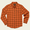 Roper's Clothing plaid flannel shirt in Cohen Plaid: Pumpkin, front view