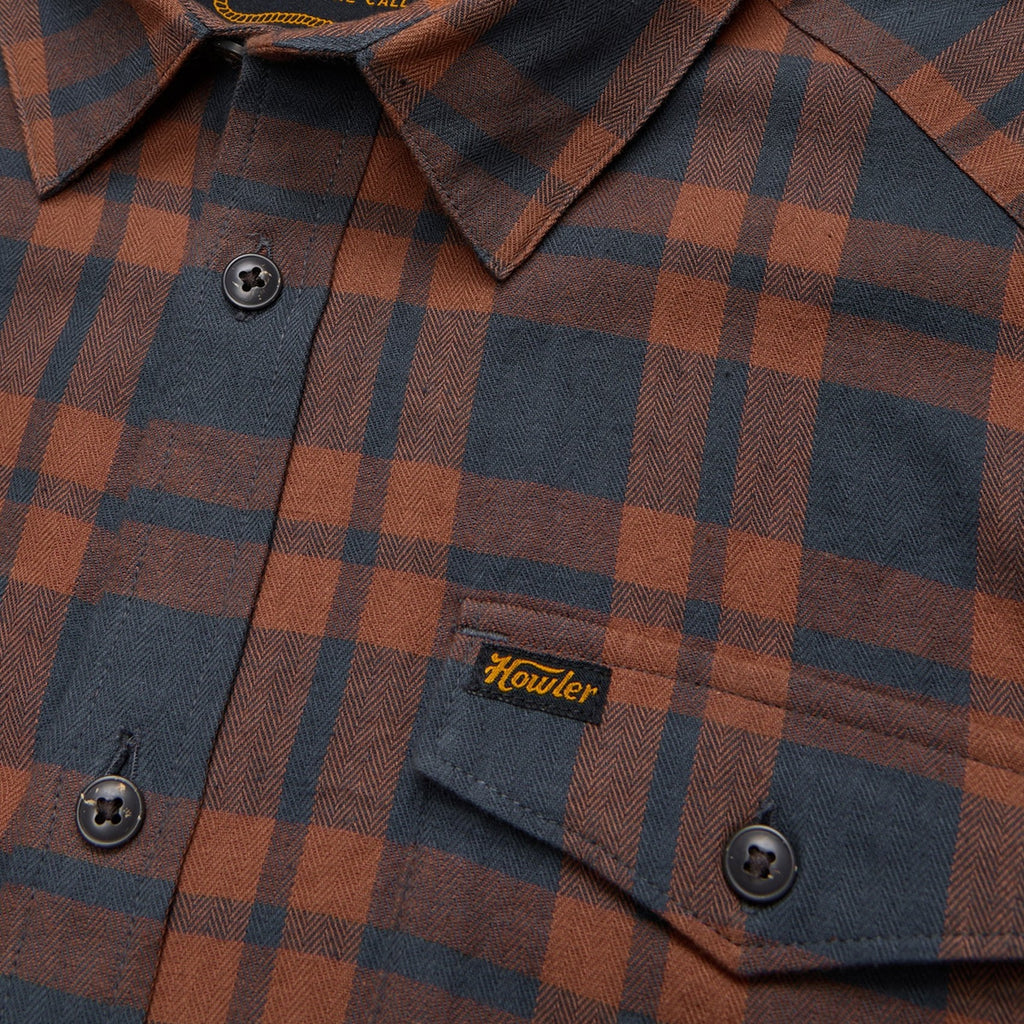 Roper's Clothing plaid flannel shirt in Cohen Plaid: Stargazer, worn on model