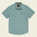 Roper's Clothing print cotton pearl snap shirt in Power Lines: Smoke Blue, front view