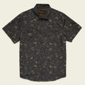 Roper's Clothing print cotton pearl snap shirt in Sea Rodeo: Antique Black, front view