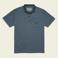 Roper's Clothing solid cotton polo in Dark Slate, front view