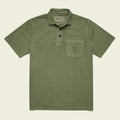 Roper's Clothing solid cotton polo in Jungle, front view