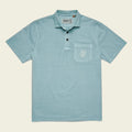 Roper's Clothing solid cotton polo in Riviera Blue, front view
