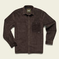 Roper's Clothing solid corduroy overshirt in Cocoa, front view