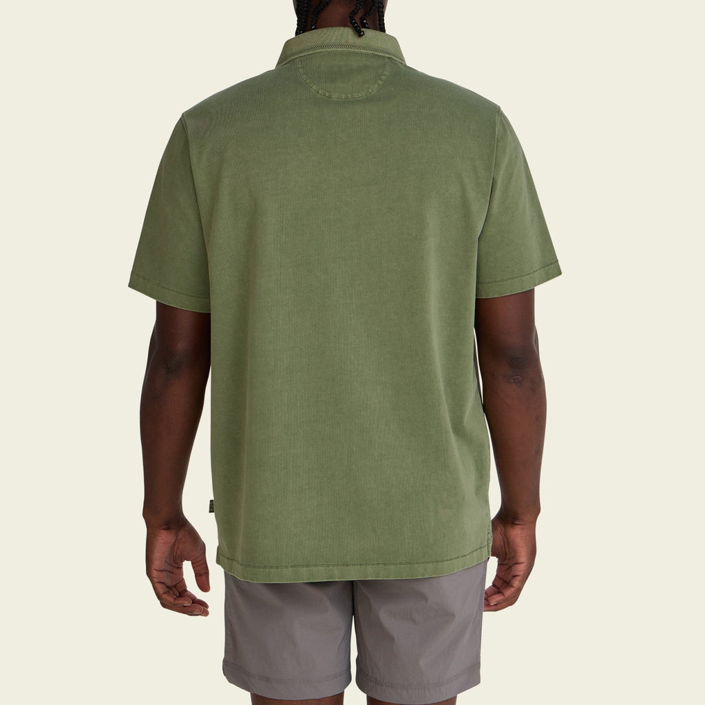 Roper's Clothing solid cotton polo in Jungle, worn on model