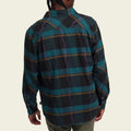 plaid flannel shirt in Backdrop Plaid: Phantom Blue, fabric close-up