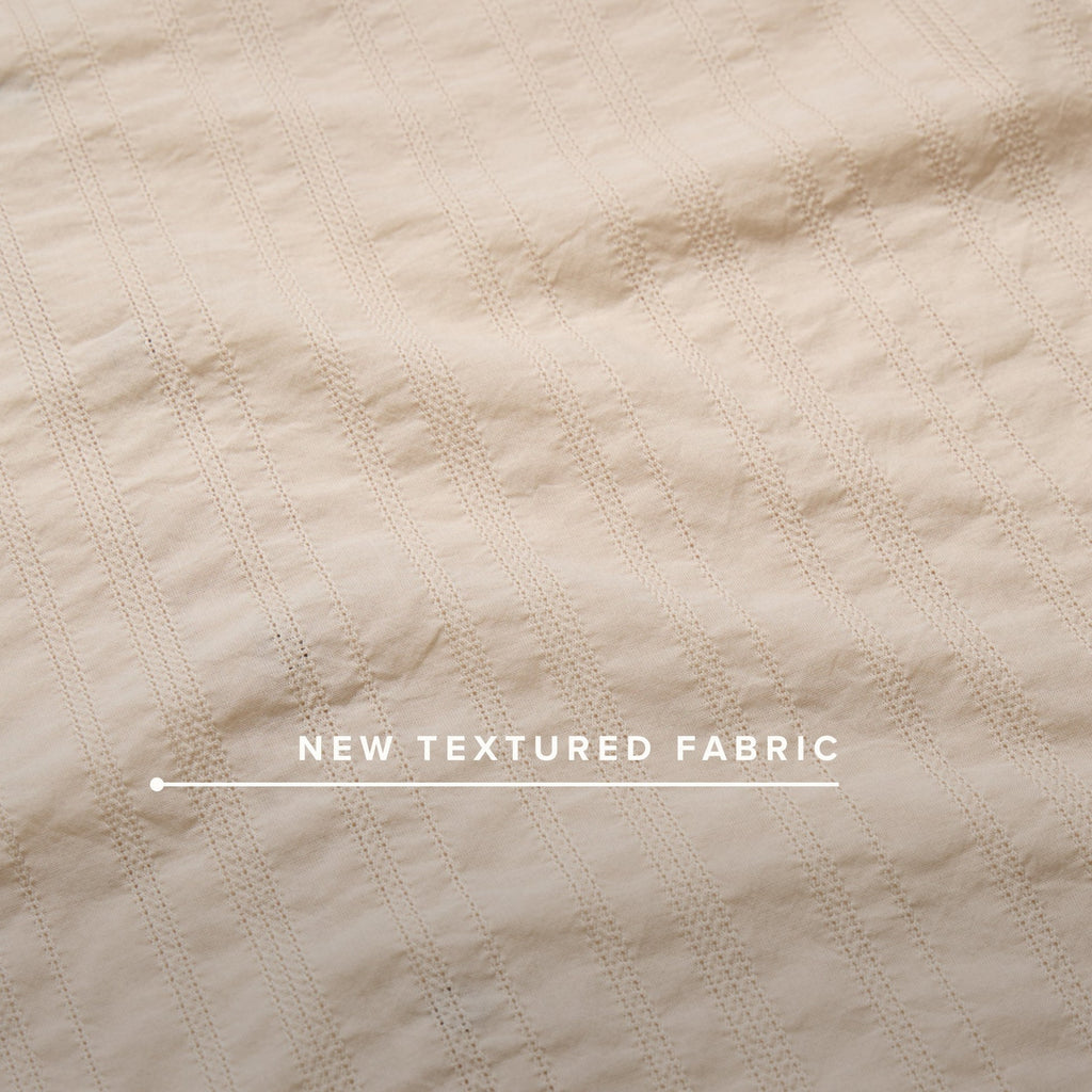 Roper's Clothing stripe cotton pearl snap shirt in Eyelet Stripe: Off White, placket and yoke detail