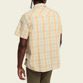 plaid cotton pearl snap shirt in Prairie Plaid: Gold, fabric close-up