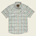 Roper's Clothing plaid cotton pearl snap shirt in Prairie Plaid: Seafoam, front view