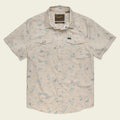 Roper's Clothing print cotton pearl snap shirt in Sea Rodeo: Sand, front view