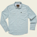 Roper's Clothing stripe performance snap shirt in Supernova Stripe: Ash Blue, front view