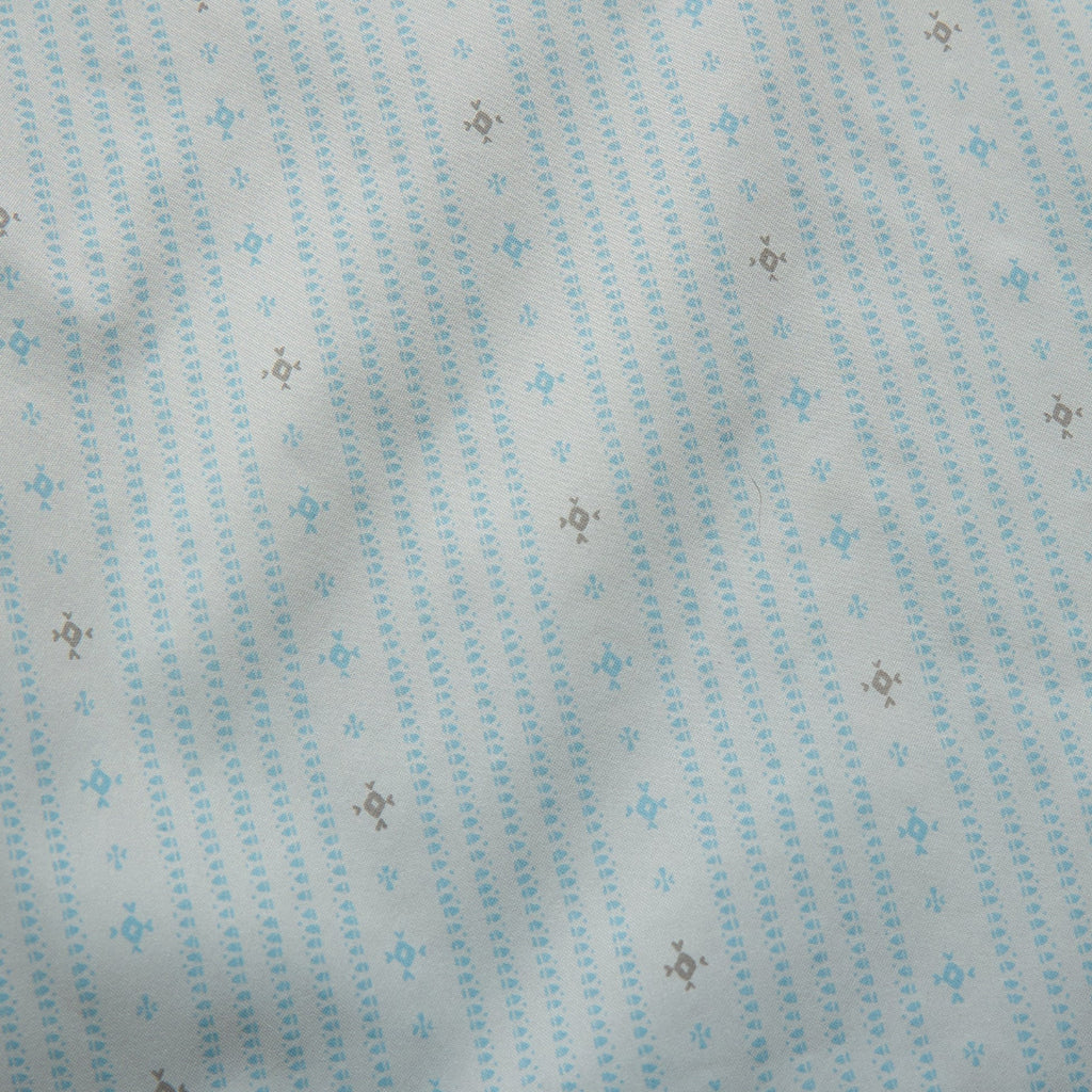 Roper's Clothing stripe performance snap shirt in Supernova Stripe: Ash Blue, chest pocket detail