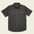 Roper's Clothing solid cotton western snap shirt in Antique Black, front view