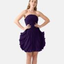 Purple Rib Knit Mini Dress Bre02