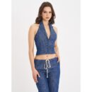 Rafaella Ruched Back Cotton Denim Suit Vest Bre07