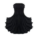 Black Rib Knit Mini Dress Bre01