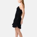 Black Rib Knit Mini Dress Bre01